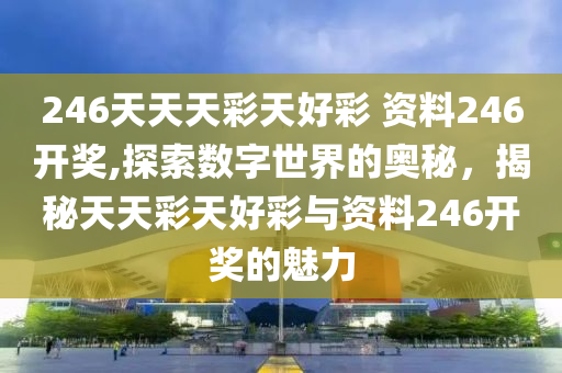 二四六天天彩246cn,二四六天天彩246cn，探索数字世界的魅力
